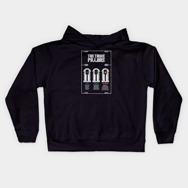 The Three Pillars Kids Hoodie by LexDomo